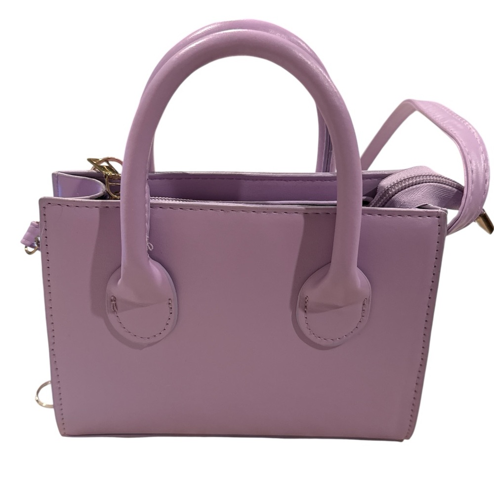 Lavender Women's Top-Handle Satchel Handbag - Unbranded w/owl charm - Picture 2 of 4